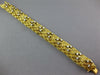ESTATE WIDE 1.36CT DIAMOND 18KT YELLOW GOLD 3D HANDCRAFTED MULTI LEAF BRACELET