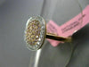 ESTATE LARGE .59CT DIAMOND 18KT WHITE & ROSE GOLD 3D PAVE CIRCULAR CLASSIC RING