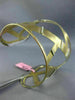 ESTATE EXTRA LARGE .69CT DIAMOND 14KT 2 TONE GOLD SQUARE ZIG ZAG BANGLE BRACELET