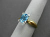 ESTATE 1.54CTW AAA BLUE TOPAZ & DIAMOND 14KT WHITE & YELLOW GOLD 3D RING #22653