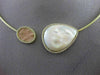 ESTATE 1.05CT DIAMOND 14KT YELLOW GOLD HAMMERED MOTHER OF PEARL CHOKER NECKLACE