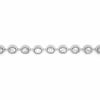 4.07CT DIAMOND 18KT WHITE GOLD ROUND & BAGUETTE OVAL BY THE YARD TENNIS BRACELET