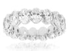 ESTATE 6.60CT DIAMOND 14K WHITE GOLD OVAL SHARED PRONG ETERNITY ANNIVERSARY RING