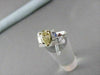 ESTATE 1.74CT WHITE & FANCY YELLOW DIAMOND 18KT GOLD PEAR SHAPE ENGAGEMENT RING