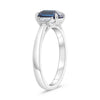 2.02CT DIAMOND & AAA SAPPHIRE PLATINUM EMERALD CUT & TRAPEZOID ENGAGEMENT RING