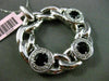 ESTATE LARGE .45CT DIAMOND & ONYX 14KT WHTIE GOLD 3D CIRCLE OF LIFE HALO PENDANT