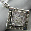 ESTATE LARGE 1.25CT PRINCESS DIAMOND 14KT WHITE GOLD 3D SQUARE INVISIBLE PENDANT