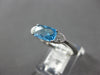ESTATE 1.22CT DIAMOND & AAA BLUE TOPAZ 14KT WHITE GOLD CUSHION & ROUND FUN RING