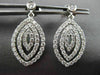 ESTATE 1.01CT ROUND DIAMOND 14KT WHITE GOLD MULTI DROP HANGING EARRINGS STUNNING