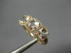 ESTATE WIDE 2.51CT DIAMOND & AAA MORGANITE 14KT ROSE GOLD 3D 3 STONE FUN RING