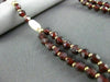 ESTATE 14KT YELLOW GOLD AAA GARNET & AAA PEARL DOUBLE STRANDED NECKLACE #20589