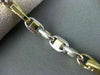 ESTATE WIDE 14K WHITE & YELLOW GOLD 3D SOLID HANDCRAFTED ITALIAN BRACELET #22788