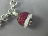 ESTATE 3.01CT WHITE BLACK DIAMOND & MULTI GEM 14K WHITE GOLD BELL CHARM BRACELET