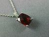 ESTATE 1.51CT DIAMOND & AAA GARNET 14KT WHITE GOLD CUSHION CUT FLOATING EARRINGS