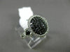 ESTATE WIDE 1.25CT WHITE & BLACK DIAMOND 14KT WHITE GOLD HALO INFINITY LOVE RING