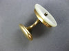 ANTIQUE AAA MOTHER OF PEARL 14K YELLOW GOLD CLASSIC HANDCRAFTED CUFF LINK #26424