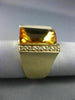 ESTATE MASSIVE 8.99CT DIAMOND & CITRINE & RUBY 14K YELLOW GOLD SQUARE FUN RING