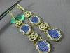 ESTATE .75CT DIAMOND & SAPPHIRE CRYSTAL 18K YELLOW GOLD OVAL LIVERBACK EARRINGS