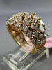 ESTATE LARGE 4.29CT PINK DIAMOND 18KT ROSE GOLD 3D MULTI SHAPE ANNIVERSARY RING