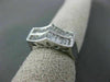 ESTATE WIDE .87CT DIAMOND 18KT WHITE GOLD 3D TWO ROW MILGRAIN ANNIVERSARY RING