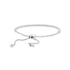ESTATE .75CT DIAMOND 14KT WHITE GOLD 3D CLASSIC BOLO ADJUSTABLE TENNIS BRACELET