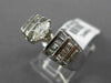 ESTATE WIDE 1.35CT MARQUISE & BAGUETTE DIAMOND 14K WHITE GOLD 3D ENGAGEMENT RING