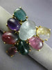 ESTATE EXTRA LARGE 80CT MULTI GEM 14KT YELLOW GOLD BUTTERFLY PIN BROOCH PENDANT