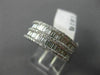 ESTATE WIDE 1.18CT BAGUETTE & ROUND DIAMOND 18KT WHITE GOLD 3D ANNIVERSARY RING