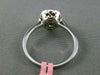 ESTATE GIA .43CT DIAMOND 18K TRI COLOR GOLD DOUBLE HALO FILIGREE ENGAGEMENT RING