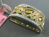 LARGE .62CT WHITE YELLOW & PINK DIAMOND 18K WHITE & ROSE GOLD FILIGREE PENDANT