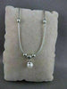 ESTATE 7MM SOUTH SEA PEARL 14K WHITE GOLD HEART NECKLACE 16.50" INCH ITALY 21700