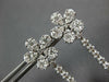 EXTRA LARGE 3.65CT DIAMOND 18KT WHITE GOLD 3D FLOWER CHANDELIER HANGING EARRINGS