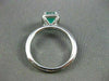 ESTATE 1.31CT AAA EMERALD & DIAMOND 14KT WHITE GOLD HALO ENGAGEMENT RING #22244