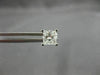 ESTATE 1.0CT PRINCESS CUT DIAMOND 14K WHITE GOLD 3D CLASSIC STUD EARRINGS #15550