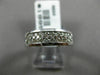 ESTATE WIDE .52CT DIAMOND 14KT WHITE GOLD 2 ROW CLASSIC WEDDING ANNIVERSARY RING