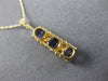 ESTATE 1.06CT DIAMOND & AAA TANZANITE 14KT YELLOW GOLD 3 STONE JOURNEY PENDANT