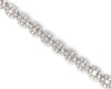 8.13CT DIAMOND 18KT WHITE GOLD 3D ROUND & BAGUETTE MULTI FLOWER TENNIS BRACELET