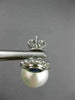 ESTATE 1.55CT DIAMOND AAA SAPPHIRE & SOUTH SEA PEARL 18KT WHITE GOLD 3D EARRINGS