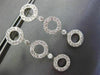 ESTATE 1.30CT DIAMOND 18K WHITE GOLD 3D CIRCLE OF LIFE FILIGREE HANGING EARRINGS