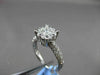 ESTATE LARGE 1.12CT DIAMOND 18KT WHITE GOLD FILIGREE CLUSTER PROMISE RING F/G VS