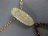 EXTRA LARGE 4.02CT DIAMOND & AAA RUBY 18KT ROSE GOLD OVAL ELONGATED FUN PENDANT