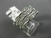 ESTATE LARGE 1.0CT DIAMOND 14KT WHITE GOLD 3D MULTI ROW WEDDING ANNIVERSARY RING