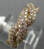 ESTATE LARGE .90CT PINK DIAMOND 18KT ROSE GOLD INFINITY KNOT SEMI ETERNITY RING