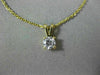 ESTATE .30CT ROUND DIAMOND 14KT YELLOW GOLD 3D CLASSIC HANGING PENDANT #15767