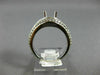 ESTATE .45CT DIAMOND 14KT WHITE GOLD V SHAPE CLASSIC SEMI MOUNT ENGAGEMENT RING