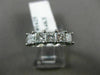 ESTATE 1.04CT PRINCESS DIAMOND 14KT WHITE GOLD FIVE STONE ANNIVERSARY RING #1625