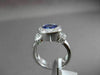 ESTATE LARGE 2.08CT DIAMOND & AAA TANZANITE 14K WHITE GOLD BEZEL ENGAGEMENT RING