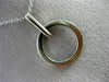ESTATE WIDE .51CT DIAMOND 14KT WHITE GOLD CIRCLE OF LIFE FLOATING PENDANT CHAIN