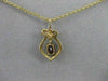 ESTATE 1CTW HANGING DIAMOND AMETHYST 14K GOLD OPEN BOW PENDANT + CHAIN #21Mx11MM