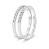 .65CT DIAMOND 14K WHITE GOLD CLASSIC 2 ROW SEMI ETERNITY INSERT ANNIVERSARY RING